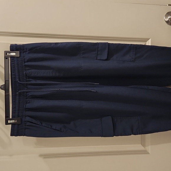 Old Navy High Waisted StretchTech Quick Dry Cargo Jogger Pants Navy Blue Size M - Picture 10 of 16